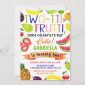 Twee-tti Frutti 2de verjaardagsuitnodigingen Kaart (Voorkant)