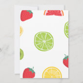 Twee-tti Frutti 2e verjaardag feestuitnodiging Kaart (Achterkant)