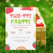 Twee-tti Frutti 2e verjaardag feestuitnodiging Kaart