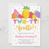Twee-tti Frutti 2e verjaardag uitnodiging Tutti Pa (Voorkant)