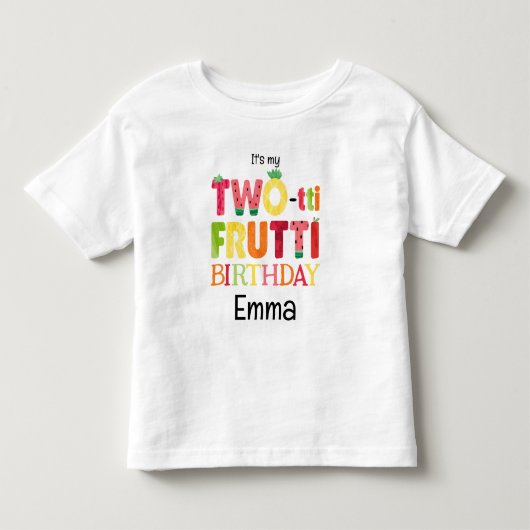 Twee-tti Frutti Cutie Fruit 2de verjaardagsfeestje Kinder Shirts (Voorkant)