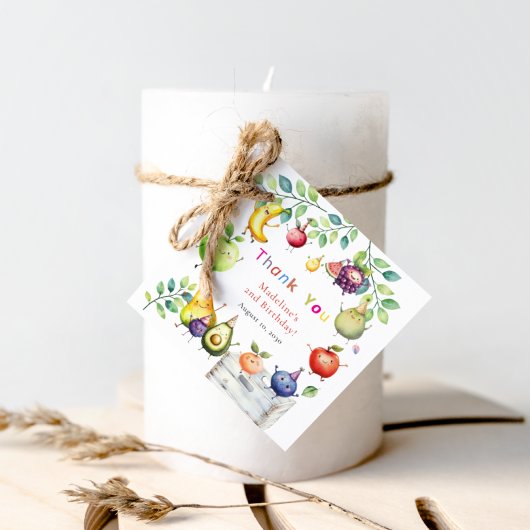 Twee-tti Frutti Dansen Fruit 2e Verjaardagsfeest Bedankjes Labels