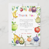 Twee-tti Frutti Fruit 2de Verjaardag Dankjewelkaar Bedankkaart (Voorkant)