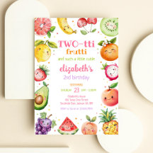 Twee-tti Frutti Fruit Kinderen 2de Verjaardagsuitn