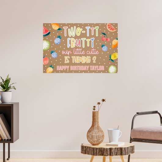 Twee-tti Frutti Fruit Tweede Verjaardag Kraft Papi Poster (Woonkamer 3)