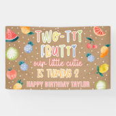 Twee-tti Frutti Fruit Tweede Verjaardag Kraft Papi Spandoek (Horizontaal)