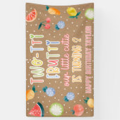 Twee-tti Frutti Fruit Tweede Verjaardag Kraft Papi Spandoek (Verticaal)