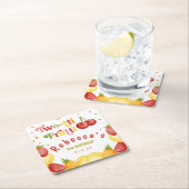 Twee-tti Frutti Fruity Fun Tweede Verjaardagsfeest Kartonnen Onderzetters (Insitu)