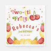 Twee-tti Frutti Fruity Fun Tweede Verjaardagsfeest Servet (Voorkant)