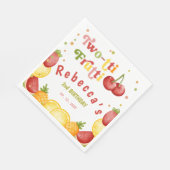 Twee-tti Frutti Fruity Fun Tweede Verjaardagsfeest Servet (Hoek)