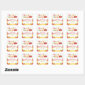 Twee-tti Frutti Fruity Fun Tweede Verjaardagsfeest Vierkante Sticker (Vel)