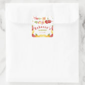 Twee-tti Frutti Fruity Fun Tweede Verjaardagsfeest Vierkante Sticker (Tas)
