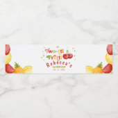 Twee-tti Frutti Fruity Fun Tweede Verjaardagsfeest Waterfles Etiket (Enkel label)