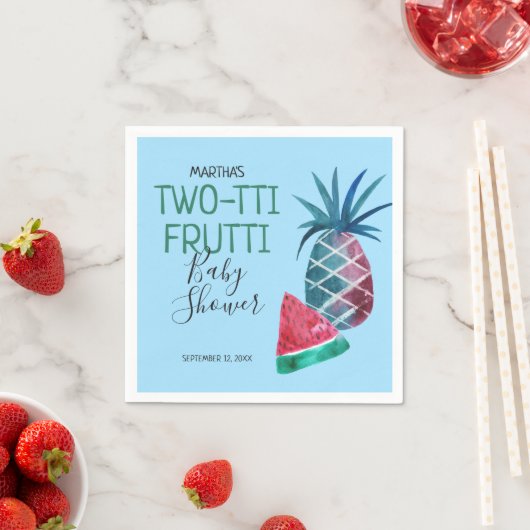 Twee-tti Frutti Jongens Baby Borrel Servet (Insitu)