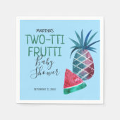 Twee-tti Frutti Jongens Baby Borrel Servet (Voorkant)