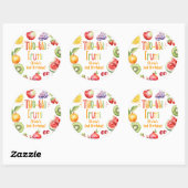 Twee-tti frutti meisje 2de verjaardagsfeestje ronde sticker (Vel)