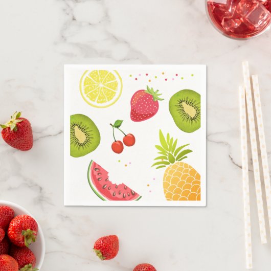 Twee-tti frutti Papier servet Fruit Verjaardag Fru (Insitu)
