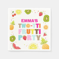 Twee-tti frutti Papier servet Fruit Verjaardag Fru
