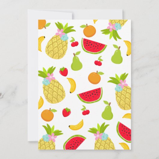 Twee-tti Frutti Party Uitnodiging 2e Verjaardagsfe (Achterkant)