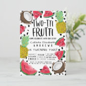 Twee-tti Frutti Schattigee Fruit Waterverf 2e Verj Kaart (Staand voorkant)