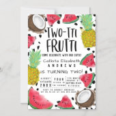 Twee-tti Frutti Schattigee Fruit Waterverf 2e Verj Magnetische Uitnodiging (Voorkant)