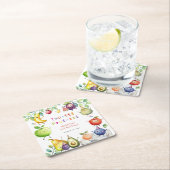 Twee-tti Frutti Schattigee vruchten 2e verjaardags Kartonnen Onderzetters (Insitu)