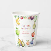 Twee-tti Frutti Schattigee vruchten 2e verjaardags Papieren Bekers (Achterkant)