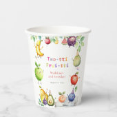 Twee-tti Frutti Schattigee vruchten 2e verjaardags Papieren Bekers (Voorkant)