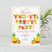 Twee tti Frutti, Tropisch, Fruit, Meisje 2e verjaa Kaart (Staand voorkant)