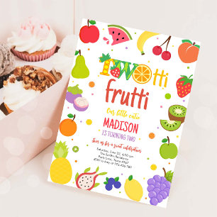 Twee-tti Frutti Twotti Fruit Tropisch 2de Verjaard Kaart