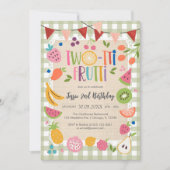 Twee-tti Frutti Twotti Fruit Tropisch 2de Verjaard Kaart (Voorkant)