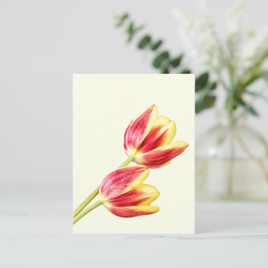 Twee Tulpen Briefkaart (Staand voorkant)