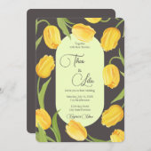 Twee Tulpen en Lippen bruiloft Kaart (Voorkant / Achterkant)