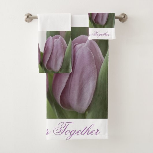 Twee Tulpen samen Bad Handdoek (Insitu)