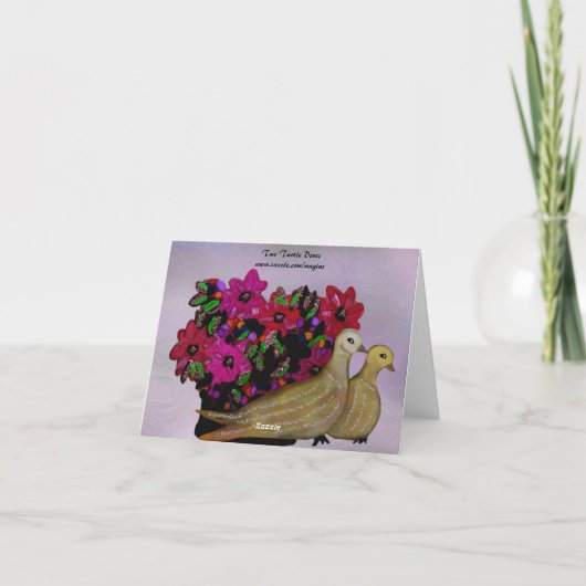 Twee Turtle Doves Kaarten (Achterkant)