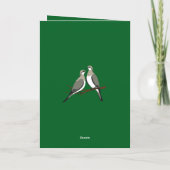 Twee Turtle Duiven Uitknip Sjabloon Retro Stijl 1 (Achterkant)
