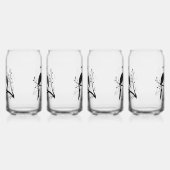 Twee Turtle Duiven Uitknip Sjabloon Retro Stijl 7 Blikvorm Glas (Links)