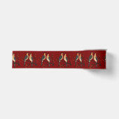 Twee Turtle Duiven Uitknip Sjabloon Retro Stijl 7 Grosgrain Lint (Voorkant)