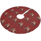 Twee Turtle Duiven Uitknip Sjabloon Retro Stijl 7 Kerstboom Rok (Gekanteld)