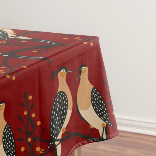 Twee Turtle Duiven Uitknip Sjabloon Retro Stijl 7 Tafelkleed (Voorbeeld)