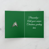 Twee Turtle Duiven Uitsnijmal Retro Stijl 1 Feestdagen Kaart (Binnen)