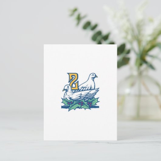 Twee Turtledoves Briefkaart (Staand voorkant)