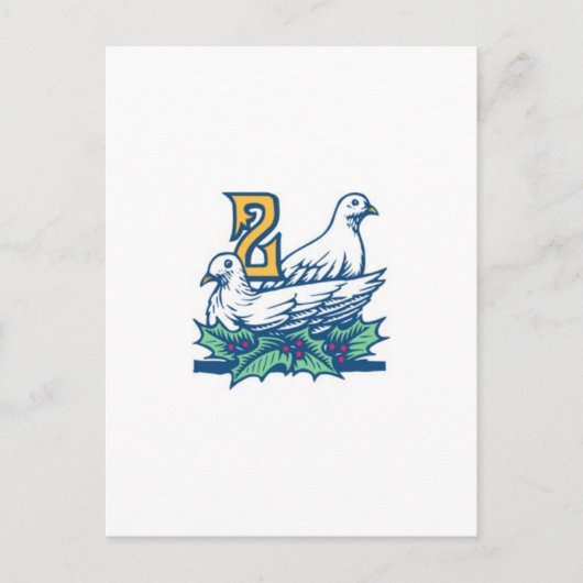 Twee Turtledoves Briefkaart (Voorkant)