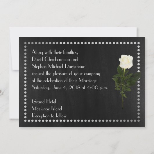 Twee Tuxedo Gay bruiloft uitnodiging (Achterkant)