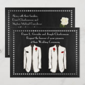 Twee Tuxedo Gay bruiloft uitnodiging (Voorkant / Achterkant)