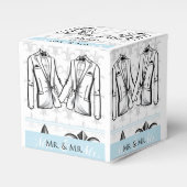 Twee Tuxedo Groom Gay Bruiloft Favor Box Bedankdoosjes (Voorkant Zijde)