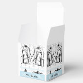 Twee Tuxedo Groom Gay Bruiloft Favor Box Bedankdoosjes (Geopend)