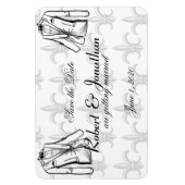 Twee Tuxedo Groom Gay Bruiloft Save the Date Magneet (Verticaal)