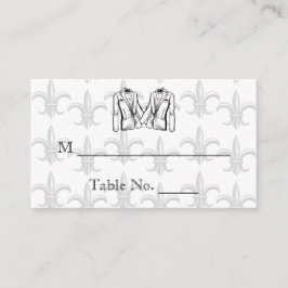 Twee Tuxedo Groom Gay Trouwplaats Kaarten Plaatskaartje