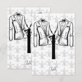 Twee Tuxedo Groom Gay Trouwtafel Nummer Kaart (Voorkant / Achterkant)